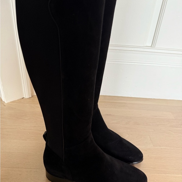 Sarah Flint “Perfect Stretch Boot 30” Black Suede Boots - Picture 2 of 5